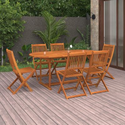 vidaXL Ensemble à manger de jardin 7 pcs bois massif d'acacia