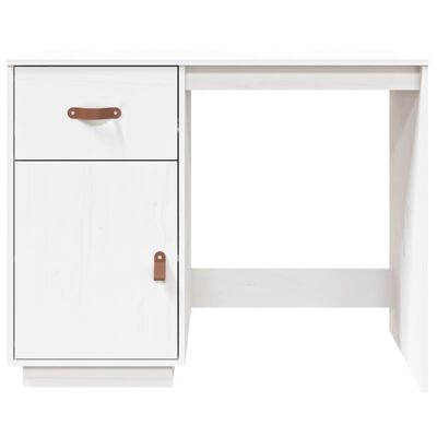 vidaXL Bureau Blanc 95x50x75 cm Bois massif de pin