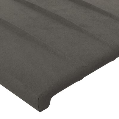 vidaXL Têtes de lit 2 pcs gris foncé 72x5x78/88 cm velours