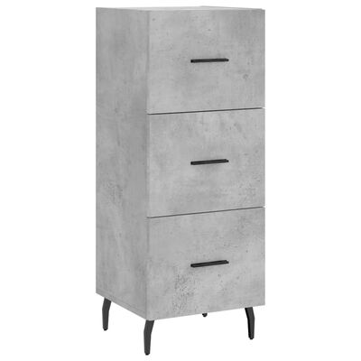 vidaXL Buffet haut Gris béton 34,5x34x180 cm Bois d'ingénierie