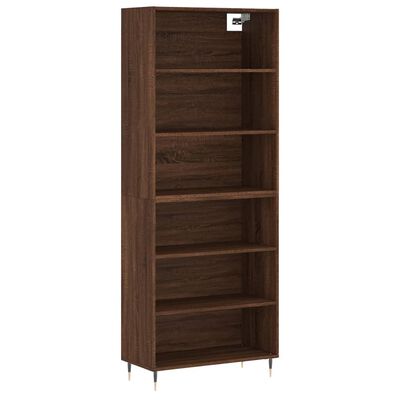 vidaXL Buffet chêne marron 69,5x32,5x180 cm bois d'ingénierie