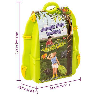 vidaXL Chariot de loisirs aquatique Jungle 51x21,5x66,5 cm PP