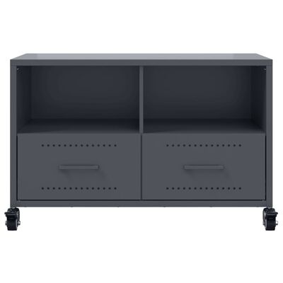 vidaXL Meuble TV anthracite 68x39x43,5 cm acier