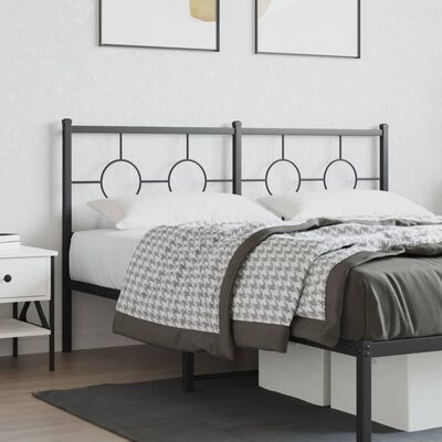 vidaXL Tête de lit métal noir 150 cm