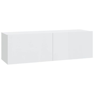 vidaXL Ensemble de meubles TV 3 pcs Blanc brillant Bois d'ingénierie