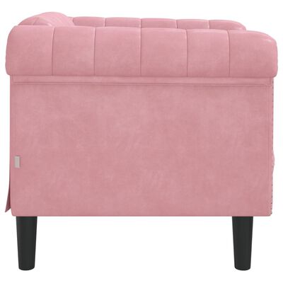 vidaXL Fauteuil rose velours