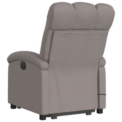 vidaXL Fauteuil inclinable de massage électrique Taupe Tissu