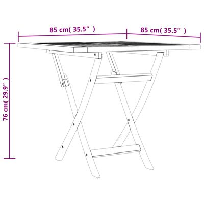 vidaXL Ensemble à manger de jardin 5 pcs Bois de teck massif