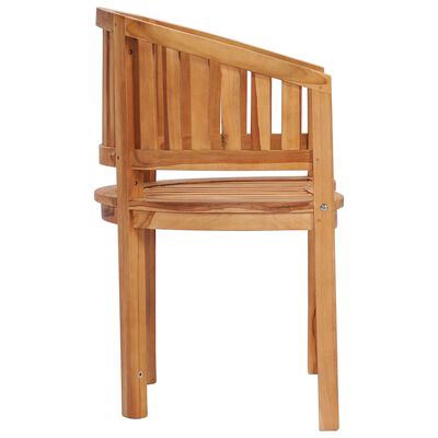 vidaXL Chaises en forme de banane lot de 2 Bois de teck solide