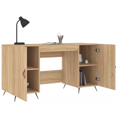 vidaXL Bureau chêne sonoma 140x50x75 cm bois d'ingénierie