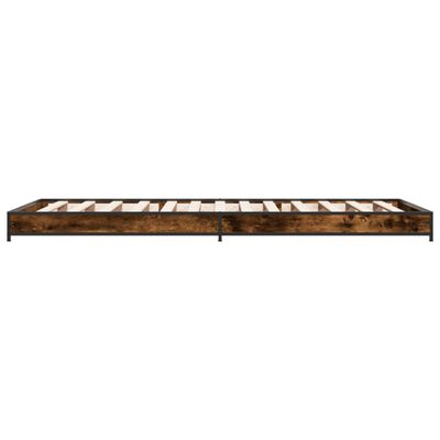 vidaXL Cadre de lit sans matelas chêne fumé 75x190 cm