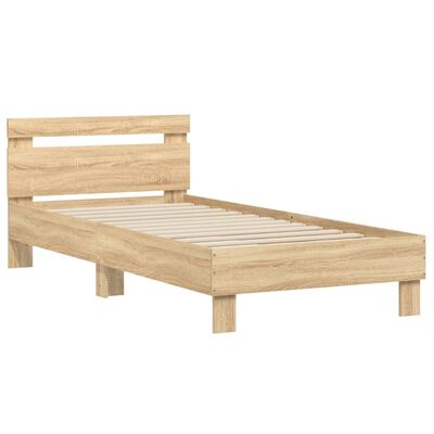 vidaXL Cadre de lit sans matelas avec tête de lit 90x190 cm