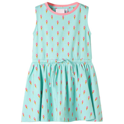 Robe pour enfants avec cordon de serrage menthe claire 128