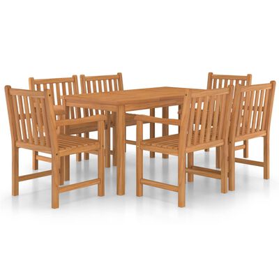 vidaXL Ensemble à manger de jardin 7 pcs Bois de teck massif