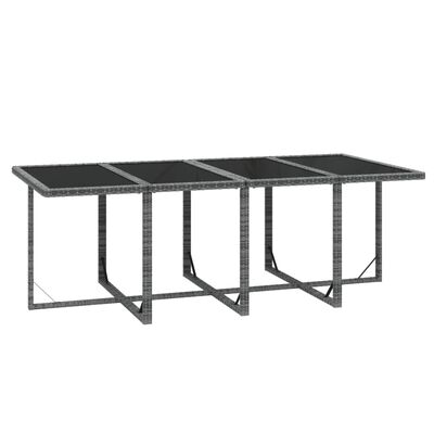 vidaXL Ensemble à manger de jardin coussins 9pcs Résine tressée Gris