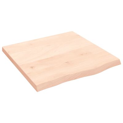 vidaXL Comptoir de salle de bain 60x60x(2-4) cm bois massif non traité