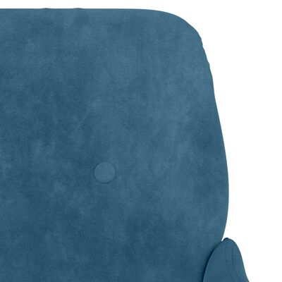 vidaXL Fauteuil Bleu 62x79x79 cm Velours