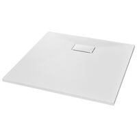 vidaXL Bac de douche SMC Blanc 80 x 80 cm