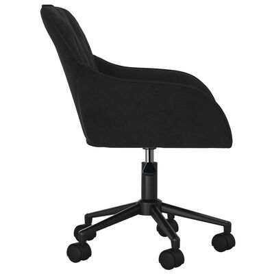 vidaXL Chaises pivotantes à manger lot de 2 Noir Velours