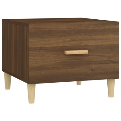 vidaXL Table basse Chêne marron 50x50x40 cm Bois d'ingénierie