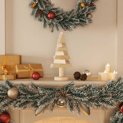 vidaXL Arbres de Noël en bois pour décoration 2 pcs 30 cm pin massif