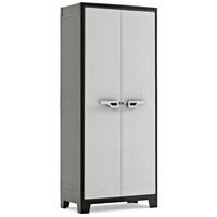 Keter Armoire de rangement avec étagères Titan Noir et gris 182 cm