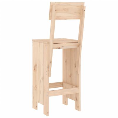 vidaXL Tabourets de bar lot de 2 40x48,5x115,5 cm bois massif de pin