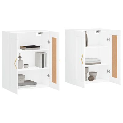 vidaXL Armoires murales 2 pcs blanc bois d'ingénierie