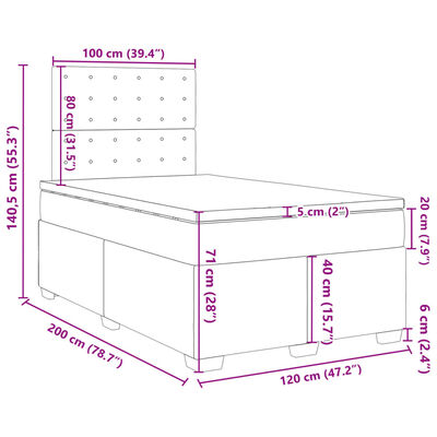 vidaXL Sommier à lattes de lit et matelas Vert foncé 120x200cm Velours