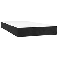 vidaXL Matelas de lit à ressorts ensachés Noir 80x200x20 cm Velours