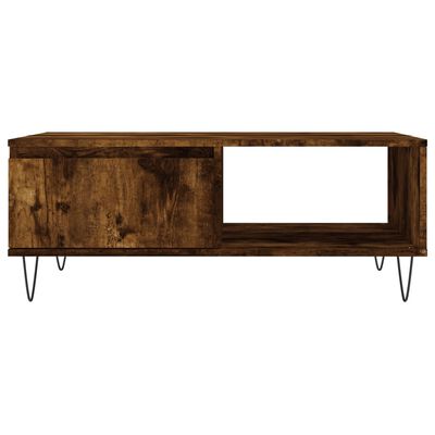 vidaXL Table basse chêne fumé 90x60x35 cm bois d'ingénierie