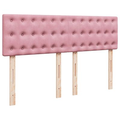 vidaXL Sommier à lattes de lit avec matelas Rose 140x200 cm Velours