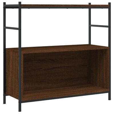 vidaXL Bibliothèque chêne brun 80x30x78,5 cm bois d'ingénierie et fer