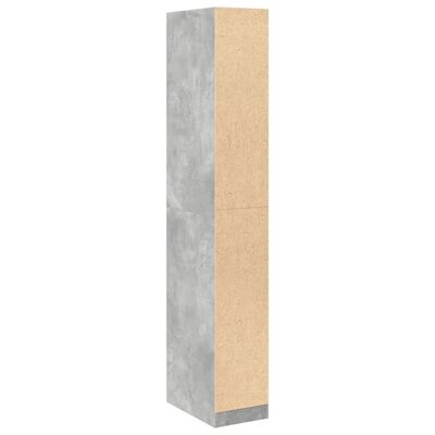 vidaXL Garde-robe gris béton 30x50x200 cm bois d'ingénierie