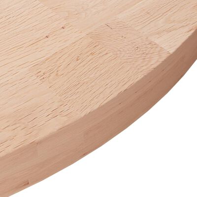 vidaXL Dessus de table rond Ø70x4 cm Bois de chêne massif non traité