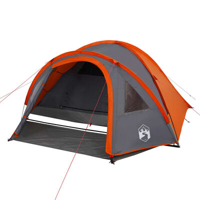 vidaXL Tente de camping à dôme 4 personnes orange imperméable