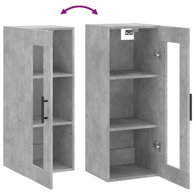 vidaXL Armoire murale gris béton 34,5x34x90 cm