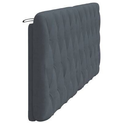 vidaXL Coussin de tête de lit gris foncé 200 cm velours