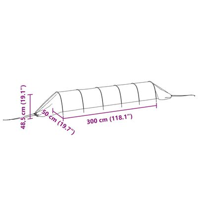 vidaXL Tunnels en filet 3 pcs noir acier et polyéthylène