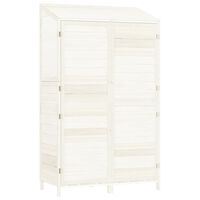 vidaXL Remise de jardin Blanc 102x52x174,5 cm Bois de sapin solide