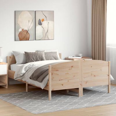 vidaXL Cadre de lit sans matelas 140x190 cm bois de pin massif