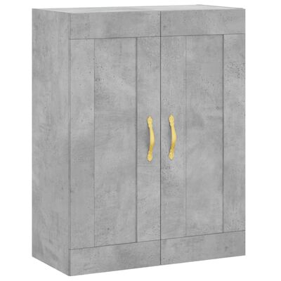 vidaXL Buffet haut Gris béton 69,5x34x180 cm Bois d'ingénierie