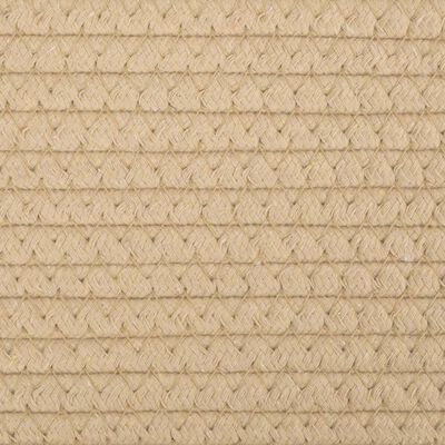 vidaXL Panier de rangement beige et blanc Ø51x33 cm coton