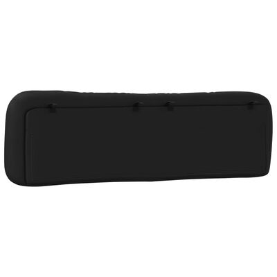 vidaXL Coussin de tête de lit noir 180 cm similicuir