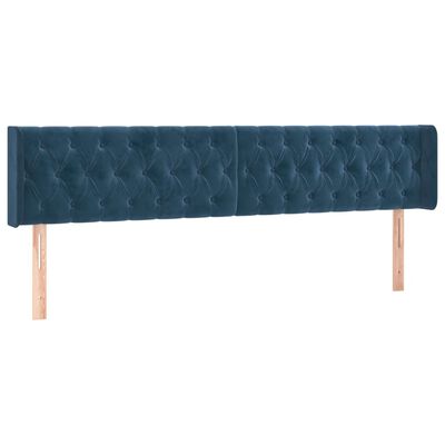 vidaXL Cadre de lit sans matelas bleu foncé 120x190 cm velours