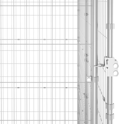 vidaXL Chenil extérieur Acier galvanisé avec toit 26,62 m²