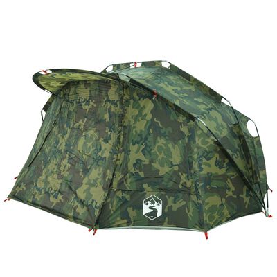 vidaXL Tente de pêche 5 personnes camouflage imperméable