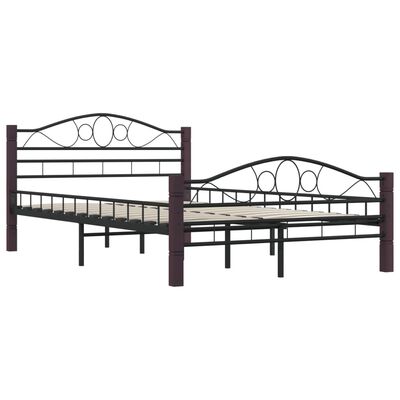 vidaXL Cadre de lit sans matelas noir métal 140x200 cm