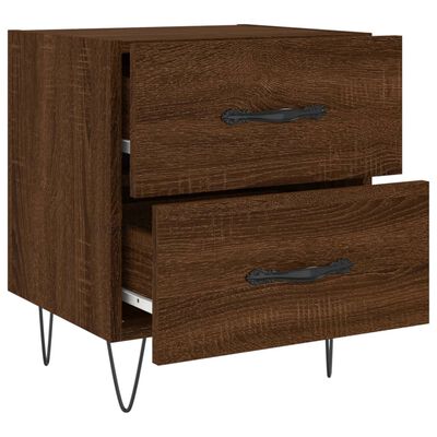 vidaXL Tables de chevet 2 pcs chêne marron 40x35x47,5 cm