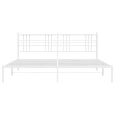 vidaXL Cadre de lit métal sans matelas et tête de lit blanc 183x213 cm